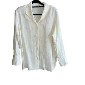 Connie Roberson Cream Ivory 100% Linen Chinese Knotted Buttons Size Large